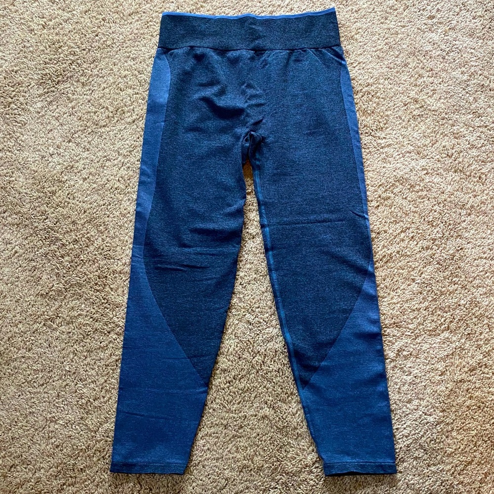 Blue PINK Seamless Leggings SZ XL